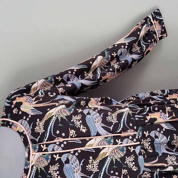 Ann Taylor LOFT Bird Print Long Sleeve Dress - Picture 4 of 12